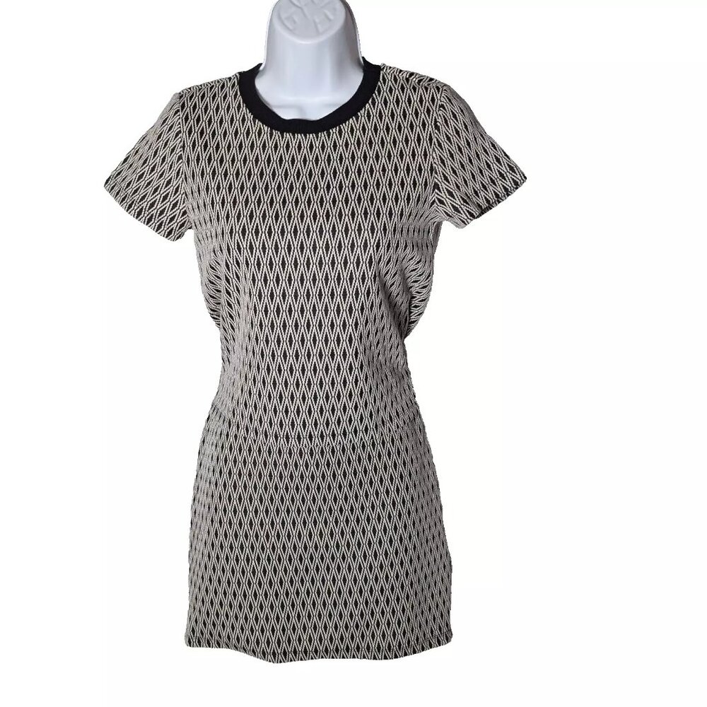 ZARA TRF CO-ORDS set mini skirt & top Sz SMALL DIAMOND PATTERN made IN TURKEY